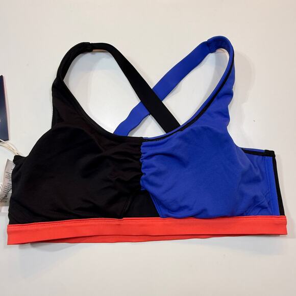 Reebok Long Line Color Block Bralette, Black, Small - Picture 4 of 6